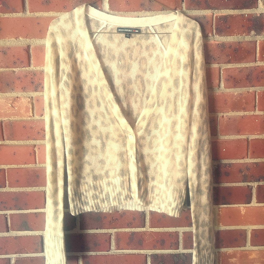 BR Cropped Leopard Cardigan- Mad Med style!